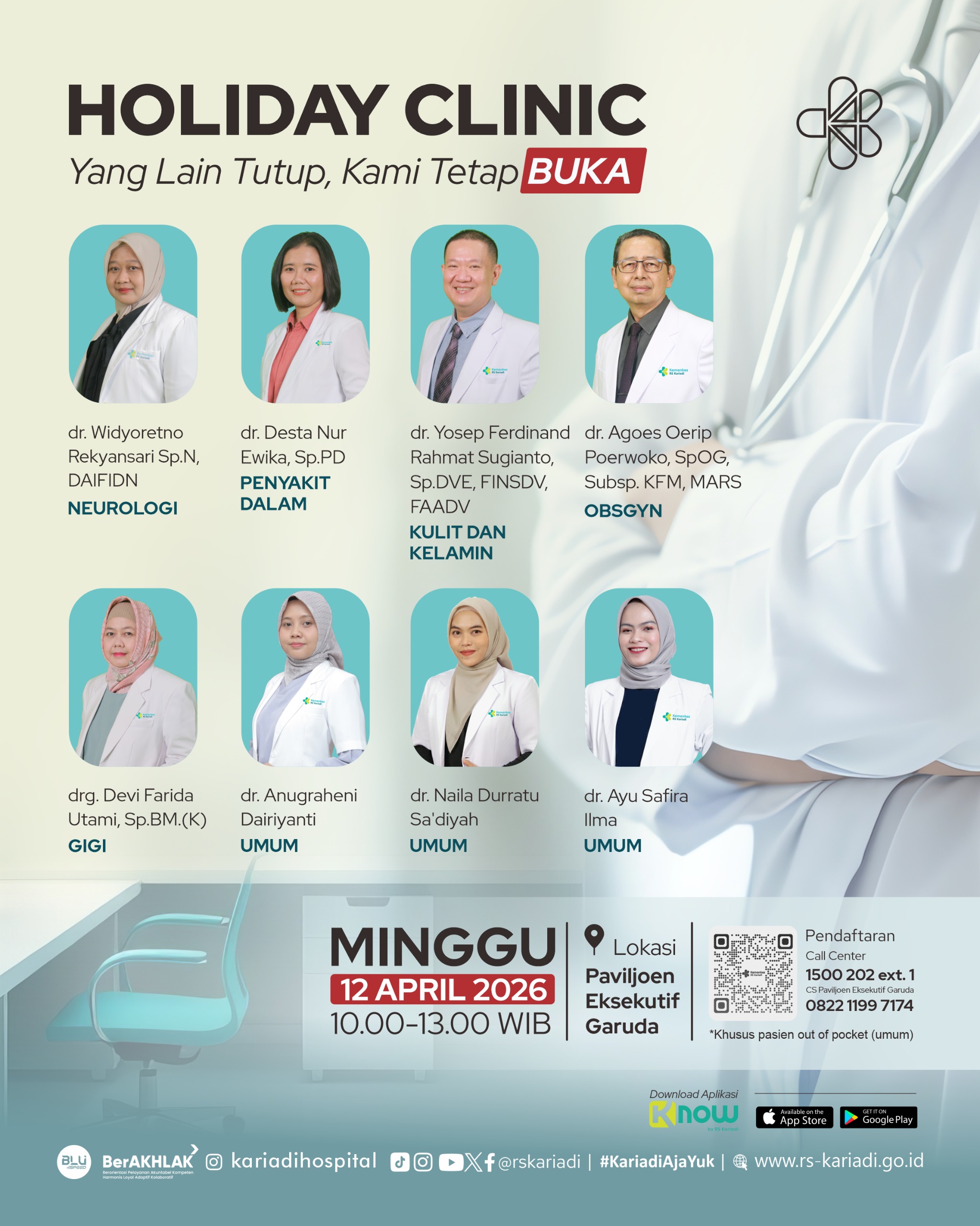 Gambar Konten Jadwal Praktik Holiday Clinic 12 April 2026